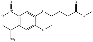 Butanoic acid, 4-[4-(1-aminoethyl)-2-methoxy-5-nitrophenoxy]-, methyl ester Struktur