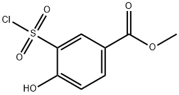 methyl 3-(chlorosulfonyl)-4-hydroxybenzoate Struktur