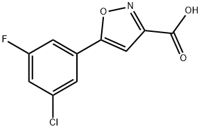 5-(3-chloro-5-fluorophenyl)-1,2-oxazole-3-carboxylic acid Struktur