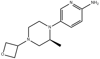 (S)-5-(2-Methyl-4-(oxetan-3-yl)piperazin-1-yl)pyridin-2-amine Struktur