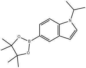 1H-Indole, 1-(1-methylethyl)-5-(4,4,5,5-tetramethyl-1,3,2-dioxaborolan-2-yl)- Struktur