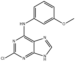 9H-Purin-6-amine, 2-chloro-N-(3-methoxyphenyl)- Struktur