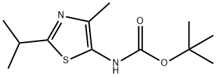 tert-butyl N-[4-methyl-2-(propan-2-yl)-1,3-thiazol-5-yl]carbamate Struktur