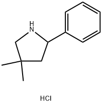 4,4-dimethyl-2-phenylpyrrolidine hydrochloride Struktur