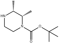 1-Piperazinecarboxylic acid, 2,3-dimethyl-, 1,1-dimethylethyl ester, (2S,3R)- Struktur