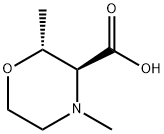 3-Morpholinecarboxylic acid, 2,4-dimethyl-,(2R,3S)- Struktur