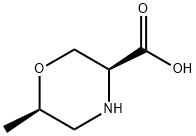 3-Morpholinecarboxylic acid, 6-methyl-,(3S,6R)- Struktur