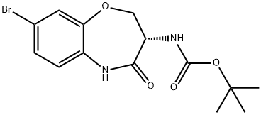 tert-Butyl (S)-(8-bromo-4-oxo-2,3,4,5-tetrahydrobenzo[b][1,4]oxazepin-3-yl)carbamate Struktur