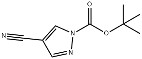 1H-Pyrazole-1-carboxylic acid, 4-cyano-, 1,1-dimethylethyl ester Struktur