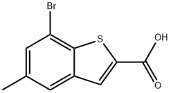 Benzo[b]thiophene-2-carboxylic acid, 7-bromo-5-methyl- Struktur