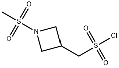 (1-methanesulfonylazetidin-3-yl)methanesulfonyl chloride Struktur