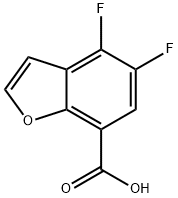 7-Benzofurancarboxylic acid, 4,5-difluoro- Struktur