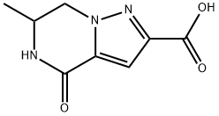 Pyrazolo[1,5-a]pyrazine-2-carboxylic acid, 4,5,6,7-tetrahydro-6-methyl-4-oxo- Struktur