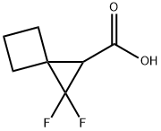 Spiro[2.3]hexane-1-carboxylic acid, 2,2-difluoro- Struktur