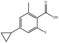 Benzoic acid, 4-cyclopropyl-2-fluoro-6-methyl- Struktur