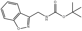 Carbamic acid, N-(1,2-benzisoxazol-3-ylmethyl)-, 1,1-dimethylethyl ester Struktur