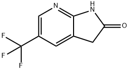 2H-Pyrrolo[2,3-b]pyridin-2-one, 1,3-dihydro-5-(trifluoromethyl)- Struktur