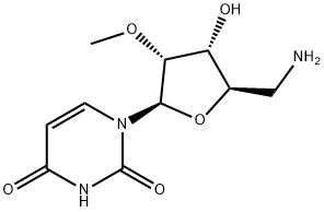 1-((2R,3R,4R,5R)-5-(aminomethyl)-4-hydroxy-3-methoxytetrahydrofuran-2-yl)pyrimidine-2,4(1H,3H)-dione Struktur