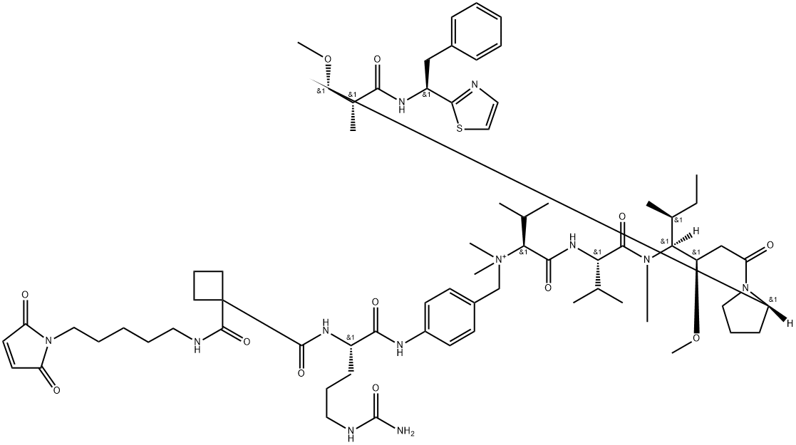 MC-Sq-Cit-PAB-Dolastatin10 Struktur