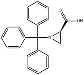 2-Aziridinecarboxylic acid, 1-(triphenylmethyl)-, (2R)- Struktur