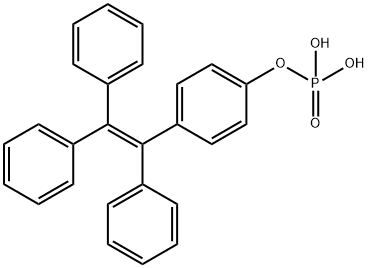 4-(1,2,2-triphenylvinyl)phenyl dihydrogen phosphate Struktur