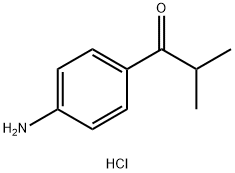 1-Propanone, 1-(4-aminophenyl)-2-methyl-, hydrochloride (1:1) Struktur