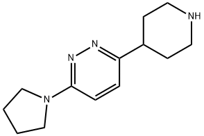 Pyridazine, 3-(4-piperidinyl)-6-(1-pyrrolidinyl)- Struktur