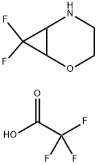 7,7-difluoro-2-oxa-5-azabicyclo[4.1.0]heptane, trifluoroacetic acid Struktur