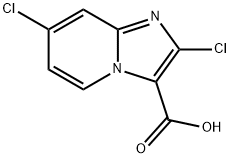 Imidazo[1,2-a]pyridine-3-carboxylic acid, 2,7-dichloro- Struktur