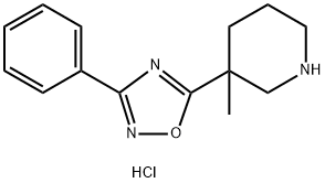 5-(3-Methylpiperidin-3-yl)-3-phenyl-1,2,4-oxadiazole hydrochloride Struktur