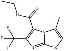 Imidazo[2,1-b]thiazole-5-carboxylic acid, 3-methyl-6-(trifluoromethyl)-, ethyl ester Struktur