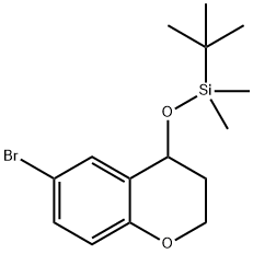 2H-1-Benzopyran, 6-bromo-4-[[(1,1-dimethylethyl)dimethylsilyl]oxy]-3,4-dihydro- Struktur