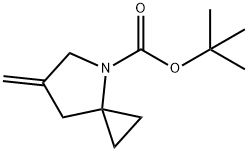 4-Azaspiro[2.4]heptane-4-carboxylic acid, 6-methylene-, 1,1-dimethylethyl ester Struktur