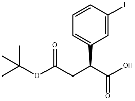 Butanedioic acid, 2-(3-fluorophenyl)-, 4-(1,1-dimethylethyl) ester, (2S)- Struktur