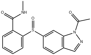 2-[(1-Acetyl-1H-indazol-6-yl)sulfinyl]-N-methylbenzamide Struktur