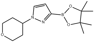 1H-Pyrazole, 1-(tetrahydro-2H-pyran-4-yl)-3-(4,4,5,5-tetramethyl-1,3,2-dioxaborolan-2-yl)- Struktur