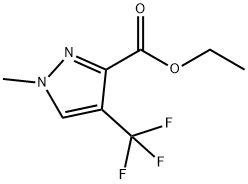 1H-Pyrazole-3-carboxylic acid, 1-methyl-4-(trifluoromethyl)-, ethyl ester Struktur