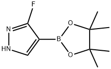 1H-Pyrazole, 3-fluoro-4-(4,4,5,5-tetramethyl-1,3,2-dioxaborolan-2-yl)- Struktur