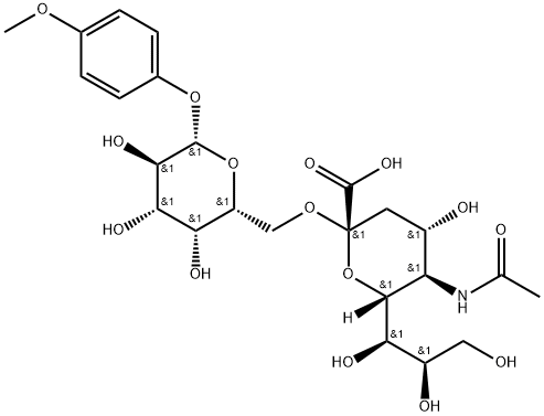 NEU5AC ALPHA(2-6)GAL BETA MP GLYCOSIDE Struktur