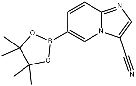 Imidazo[1,2-a]pyridine-3-carbonitrile, 6-(4,4,5,5-tetramethyl-1,3,2-dioxaborolan-2-yl)- Struktur