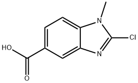 1H-Benzimidazole-5-carboxylic acid, 2-chloro-1-methyl- Struktur