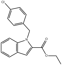 ethyl 1-(4-chlorobenzyl)-1H-indole-2-carboxylate Struktur