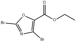 5-Oxazolecarboxylic acid, 2,4-dibromo-, ethyl ester Struktur