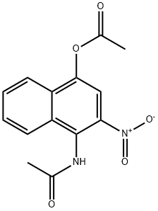 Acetamide, N-[4-(acetyloxy)-2-nitro-1-naphthalenyl]- Struktur