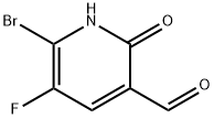 6-bromo-5-fluoro-2-hydroxynicotinaldehyde Struktur