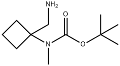 tert-butyl 1-(aminomethyl)cyclobutylmethylcarbamate Struktur