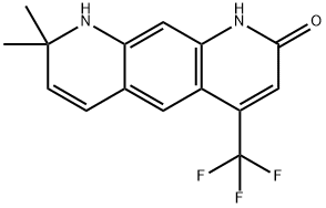 Pyrido[3,2-g]quinolin-2(1H)-one, 8,9-dihydro-8,8-dimethyl-4-(trifluoromethyl)- Struktur