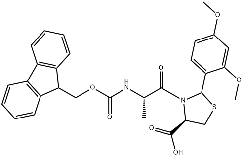 Fmoc-Ala-Cys[Psi(Dmp,H)Pro]-OH Struktur