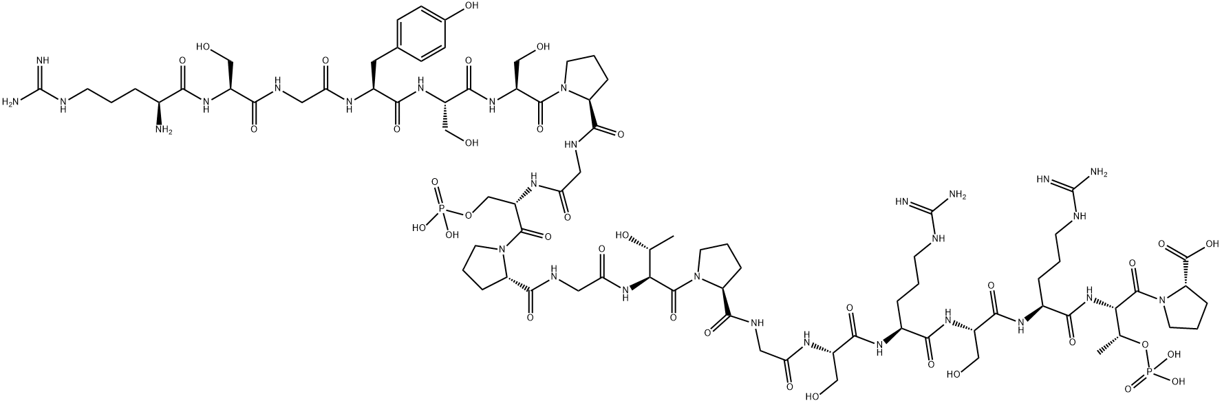 (Ser(POH)22,Thr(POH)2)-Tau Peptide (194-213) Struktur