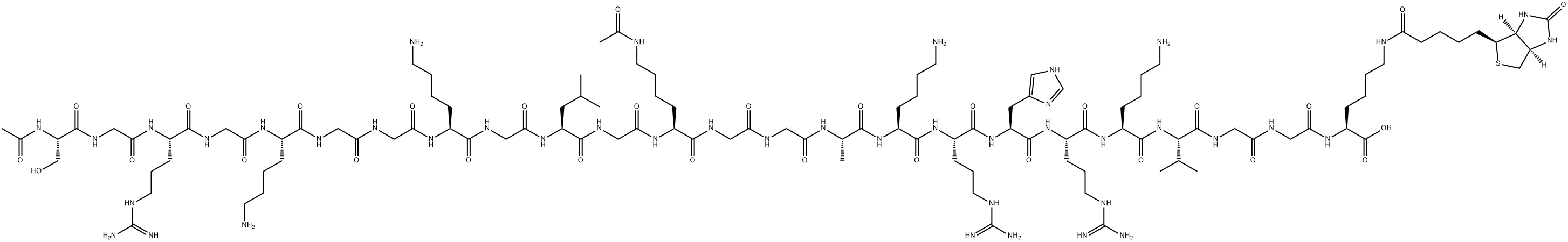 (Lys(Ac)12)-Histone H4 (1-21)-Gly-Gly-Lys(biotinyl) Struktur